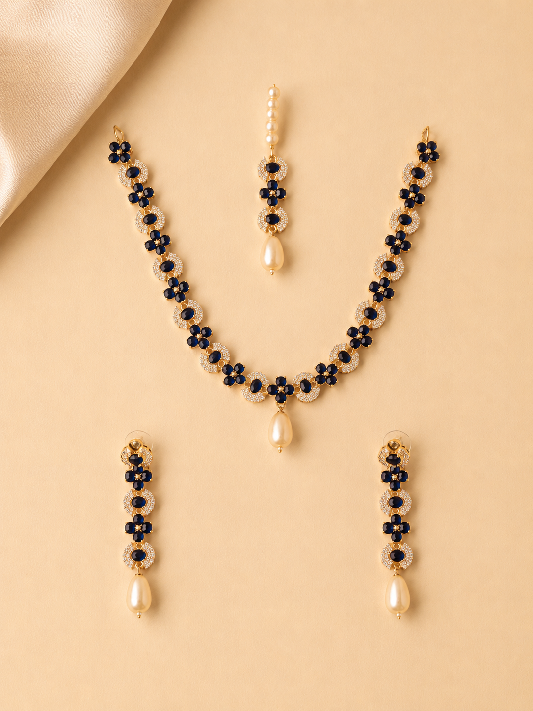 Sapphire Pearl Set