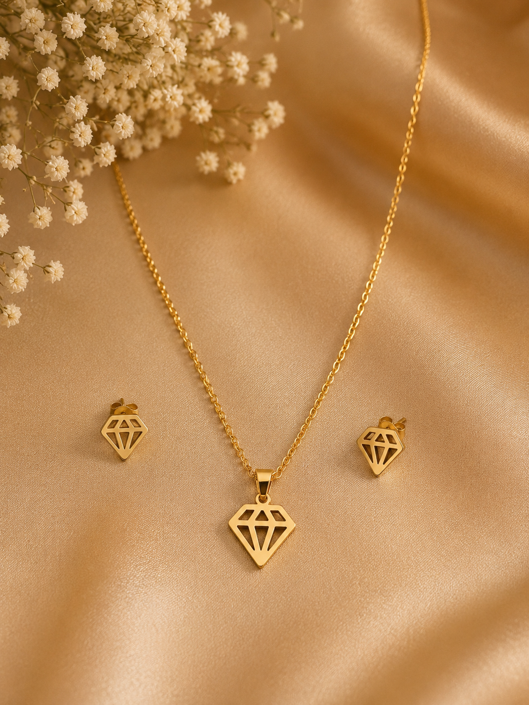 Diamond Pendant Set