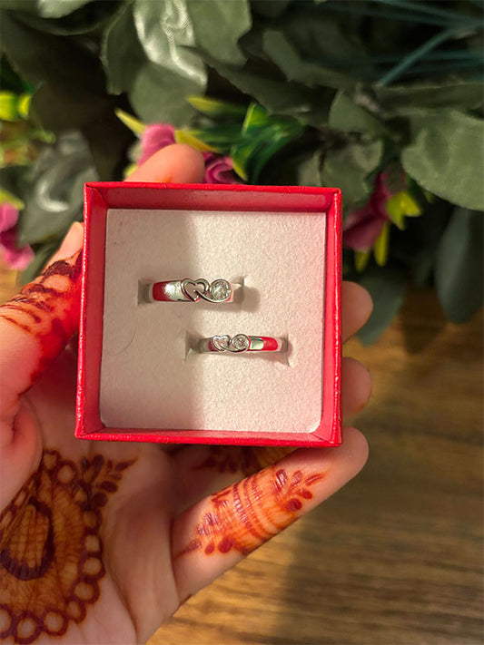 Heart Knot Couple Ring