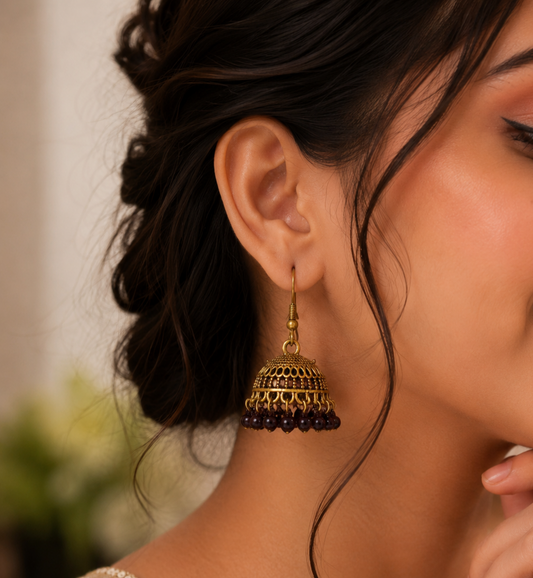 Black Oxidise Jhumki